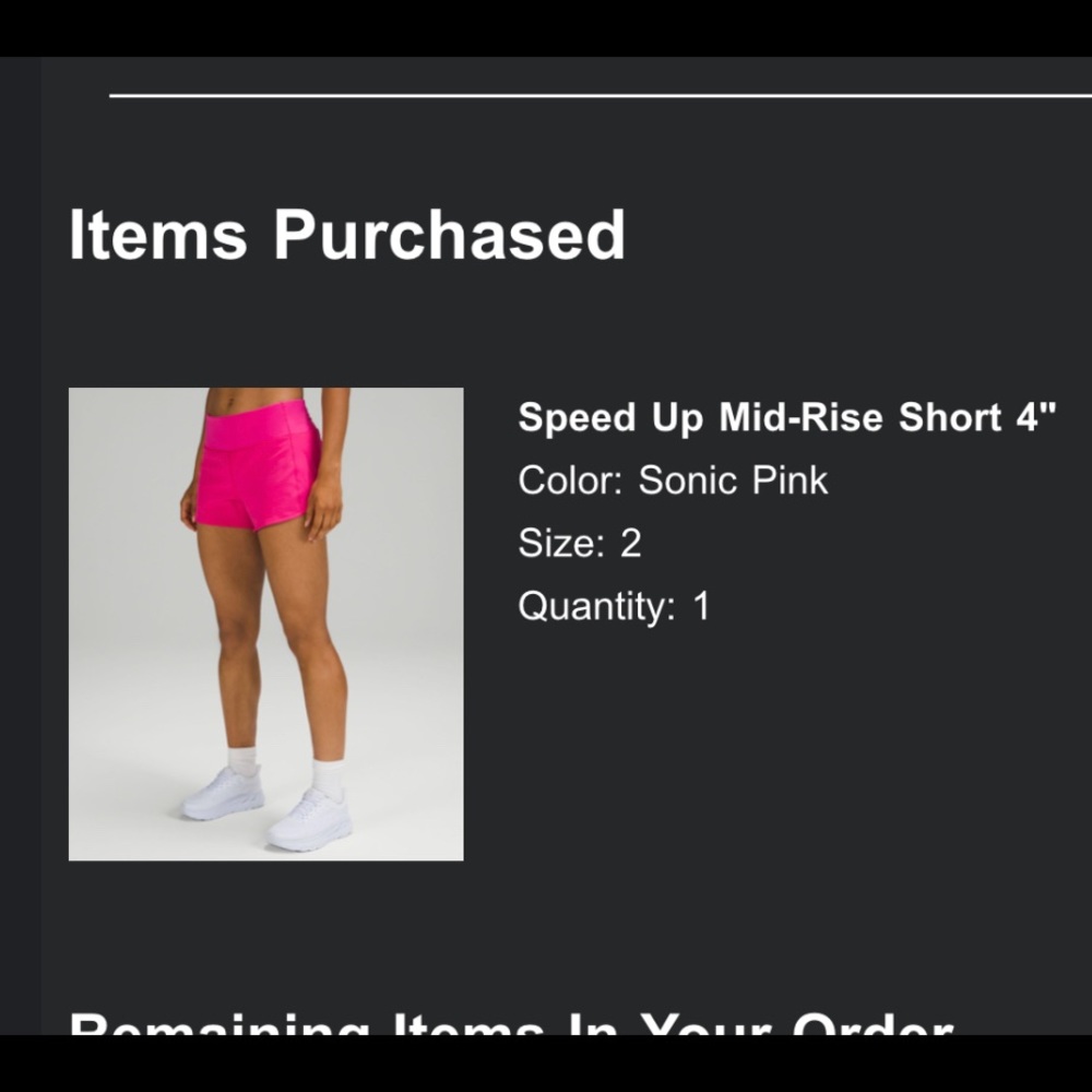 Lululemon sonic pink shorts